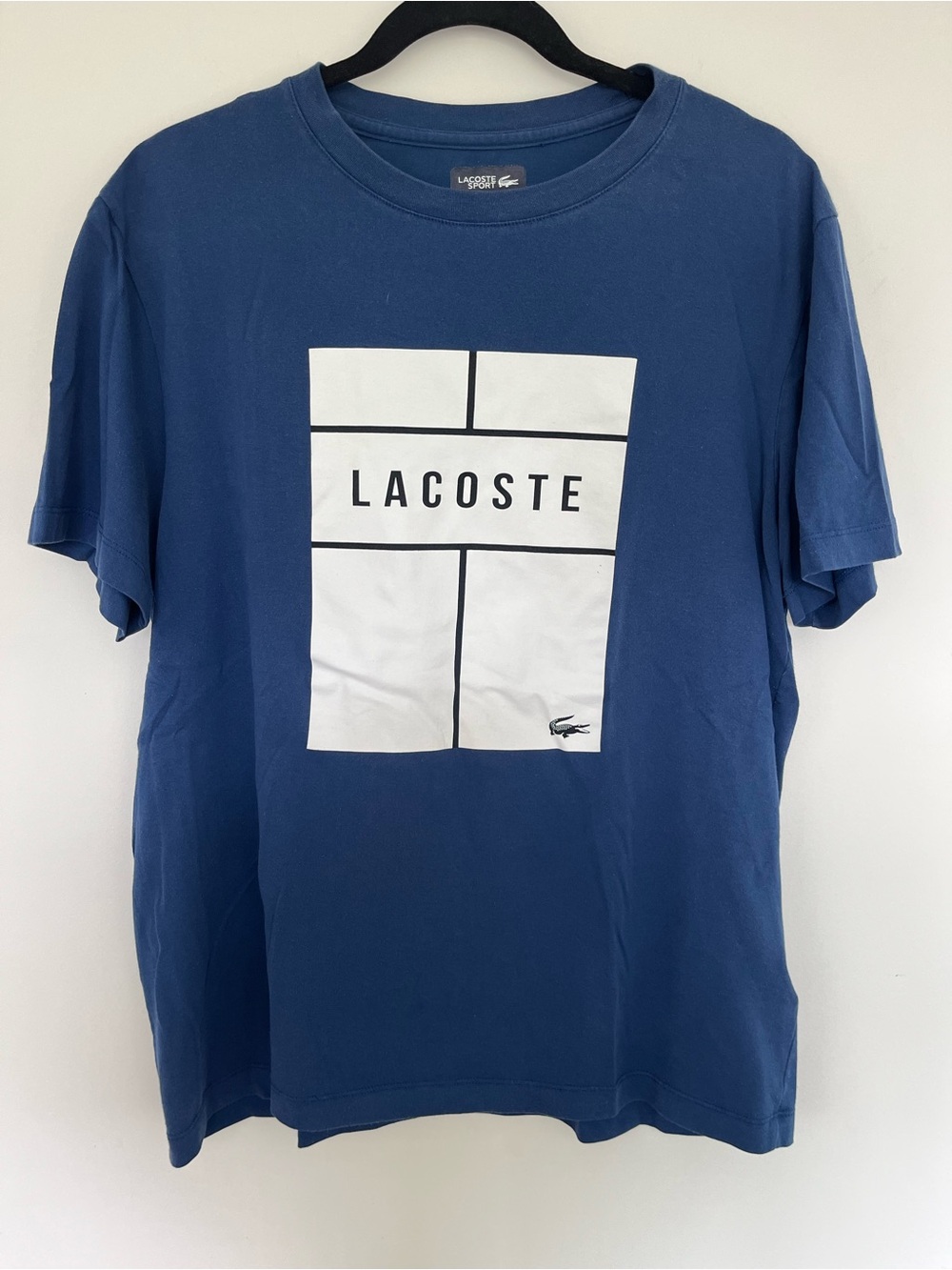 Lacoste Blue Short-Sleeve Graphic Logo Tee